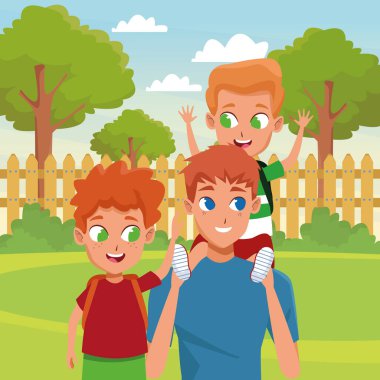 Çocuklu bekar bir aile babası.