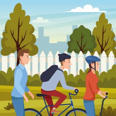 Bisiklet ve elektrikli scooter kullanan lar