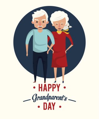 Karikatürler ile Mutlu dedesi gün kartı