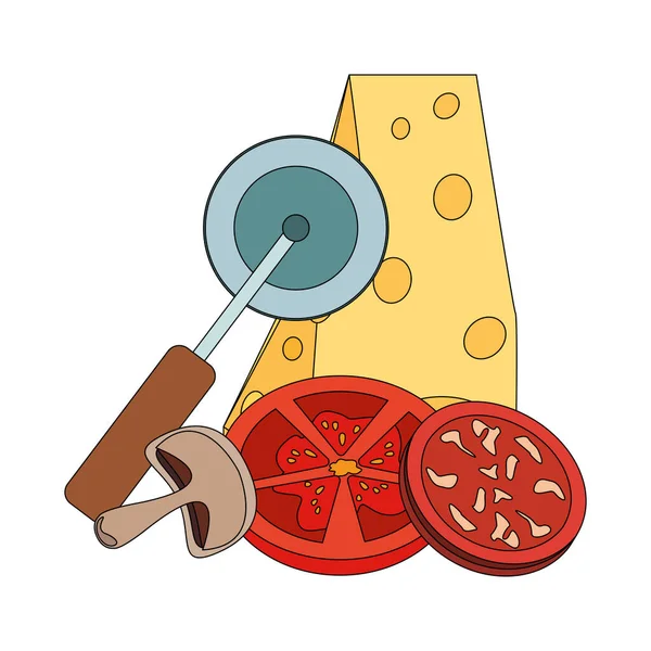 Pedazo de diseño de queso — Vector de stock