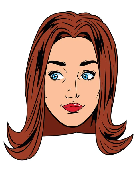 Jonge vrouw gezicht avatar cartoon — Stockvector