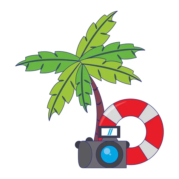 Voyage d'été et de vacances dessins animés — Image vectorielle