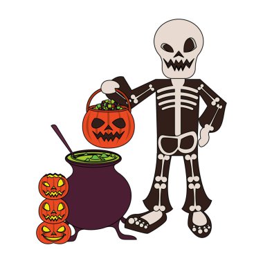 cadılar bayramı ekim korkunç kutlama karikatür