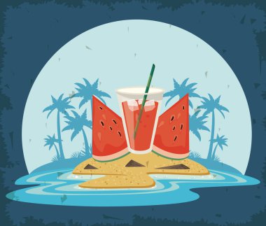 Lezzetli ve serinletici içecekler sahilde