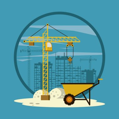 İnşaat binaları ve makineler altında