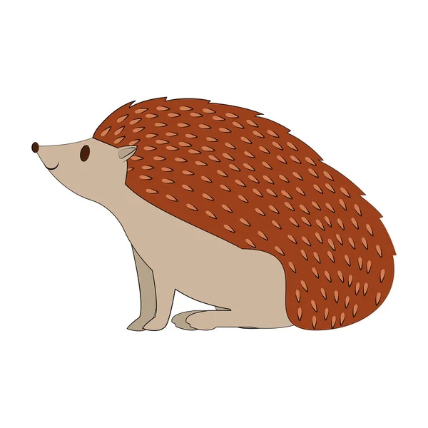Porcupine χαριτωμένο ζώο κινουμένων σχεδίων απομονωμένο — Διανυσματικό Αρχείο