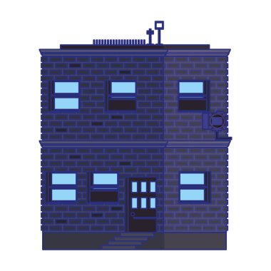 Retro video oyunu yapılandırması pixelated çizgi film mavi satırları