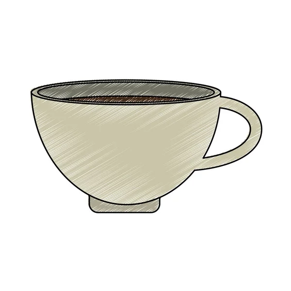 Taza de café caliente garabato — Vector de stock