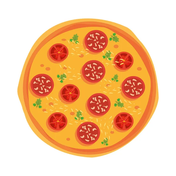 Delicioso design de pizza italiana —  Vetores de Stock