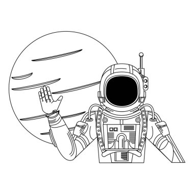 siyah beyaz evren uzay galaksi astronomi karikatür
