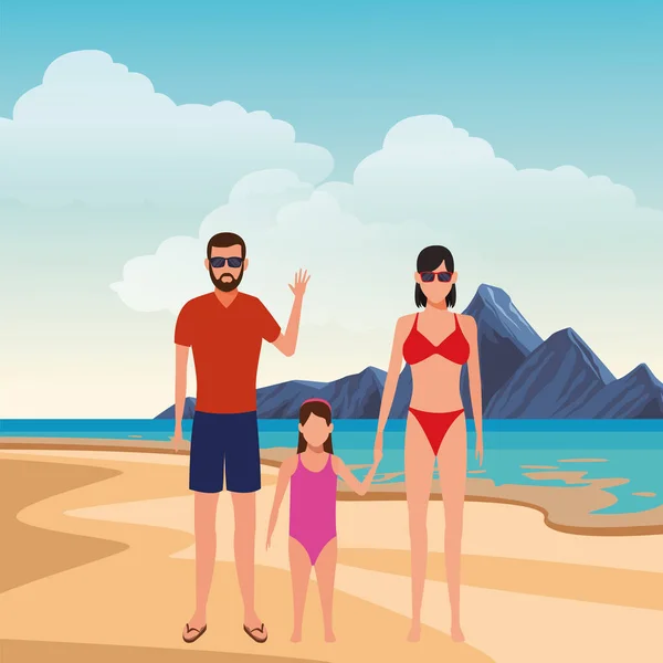 Vacaciones de verano de dibujos animados — Vector de stock