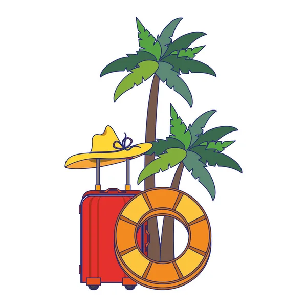 Summer vacations and travel cartoons — Stock Vector