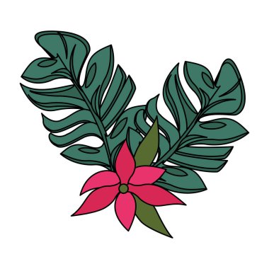 tropikal çiçek botanik çevre karikatür