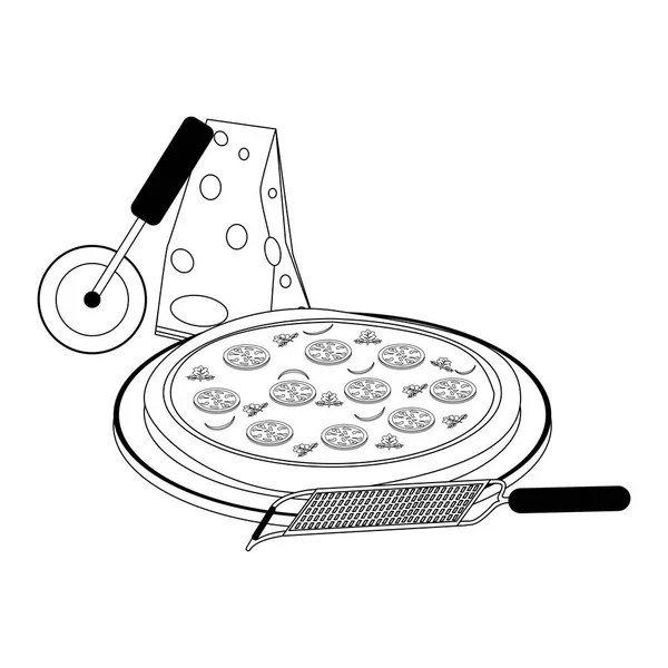 Olasz pizza design — Stock Vector