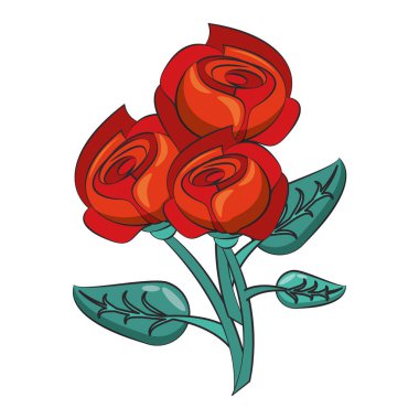 çiçekler tropikal bahar çiçek karikatür