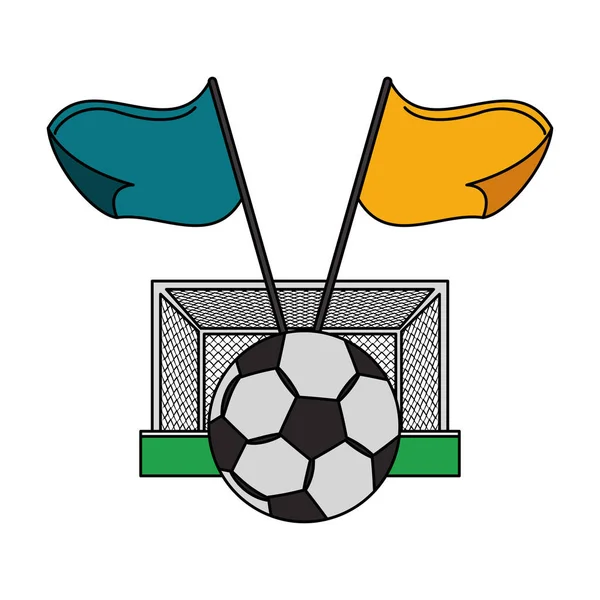 Futebol futebol esporte jogo desenhos animados — Vetor de Stock