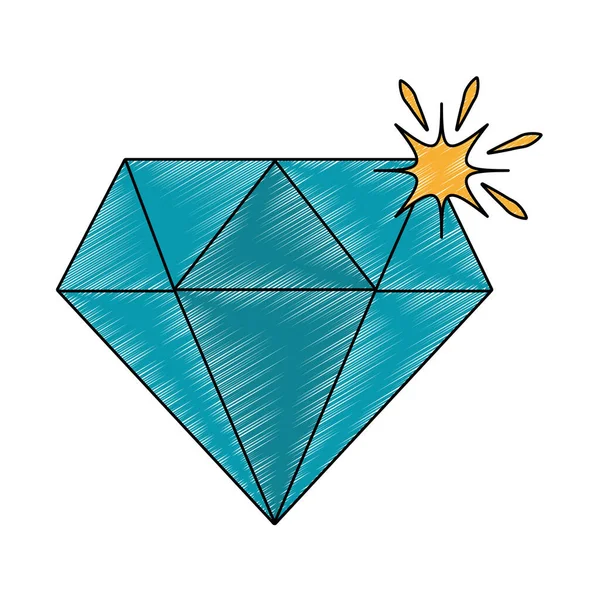 Luxury diamond symbol scribble — Stock Vector