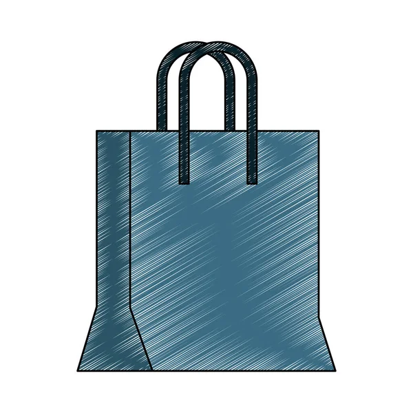 Shopping bag scarabocchiare isolato — Vettoriale Stock