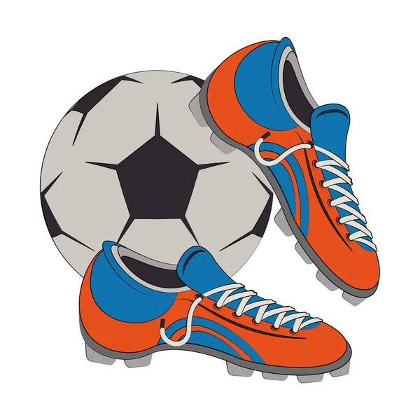 Konsep permainan sepak bola sepak bola - Stok Vektor