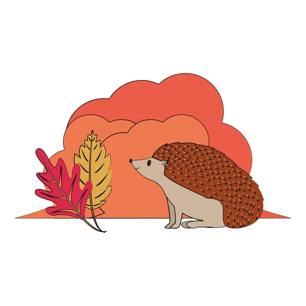 Animales salvajes y elementos día de acción de gracias y temporada de otoño — Archivo Imágenes Vectoriales