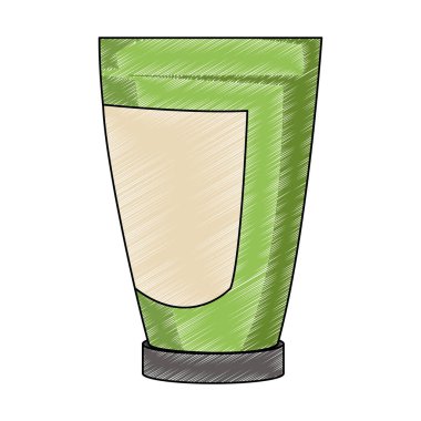 Krem şişe izole karalama