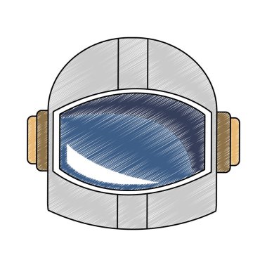 Astronot kask izole karalama