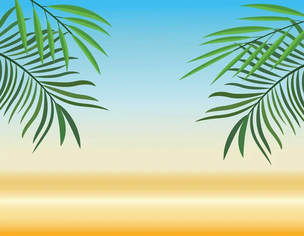 Verano y playa borroso fondo — Vector de stock