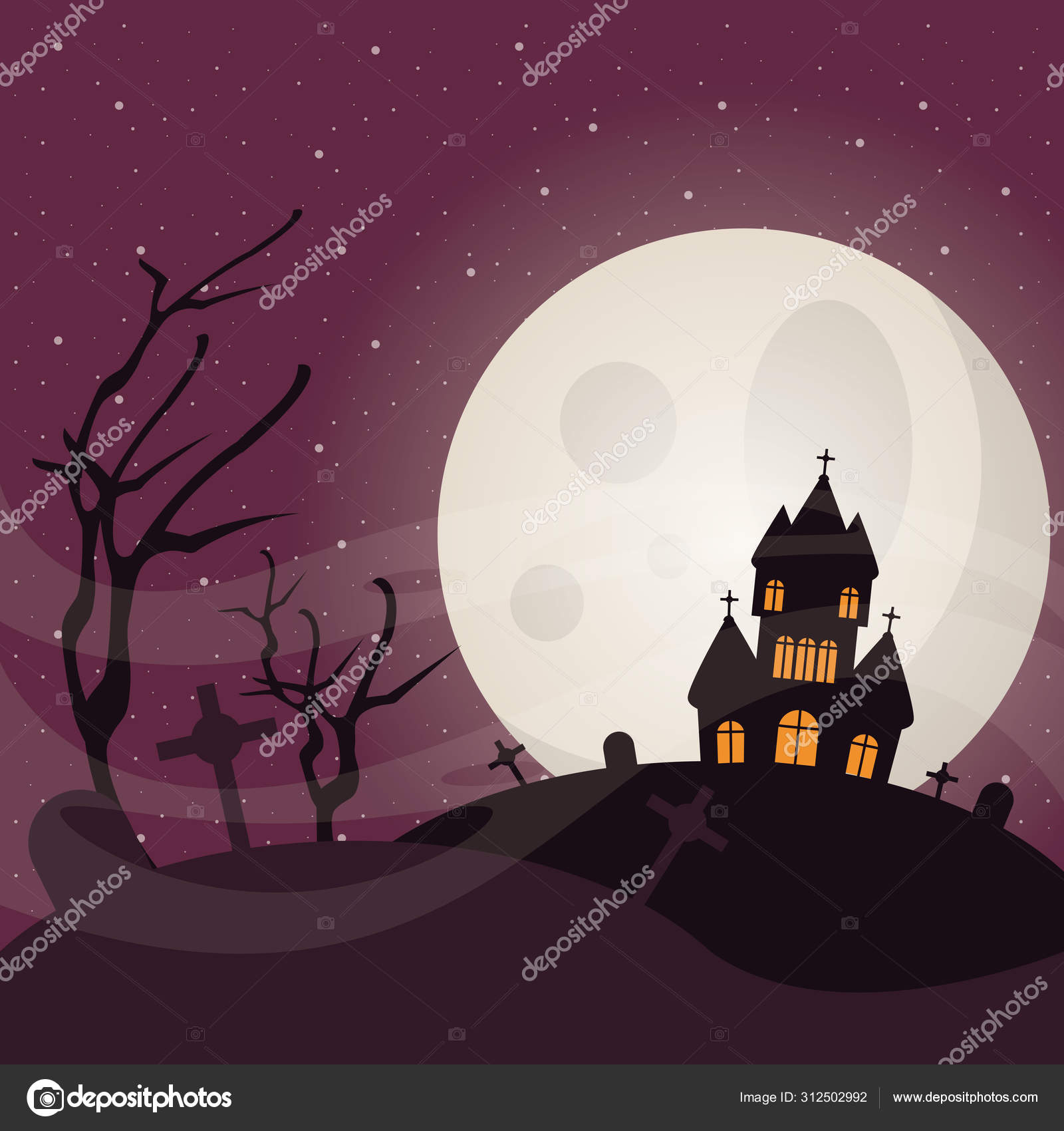 Halloween Funny And Scary Cartoons Stock Vector C Jemastock 312502992