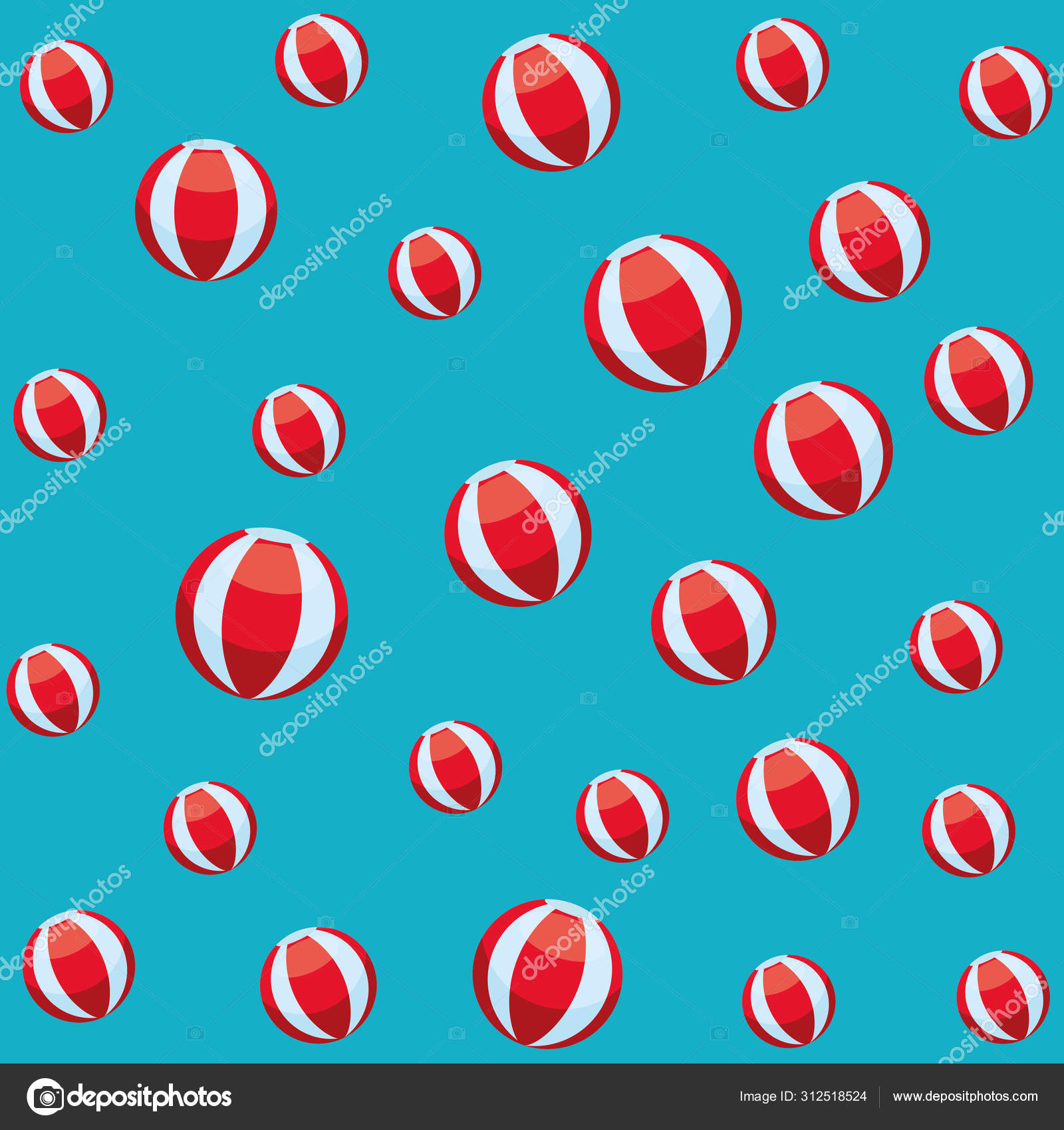Beach ball pattern background Stock Vector Image by ©jemastock #312518524
