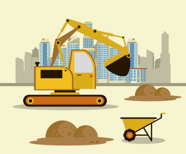 İnşaat binaları ve makineler altında