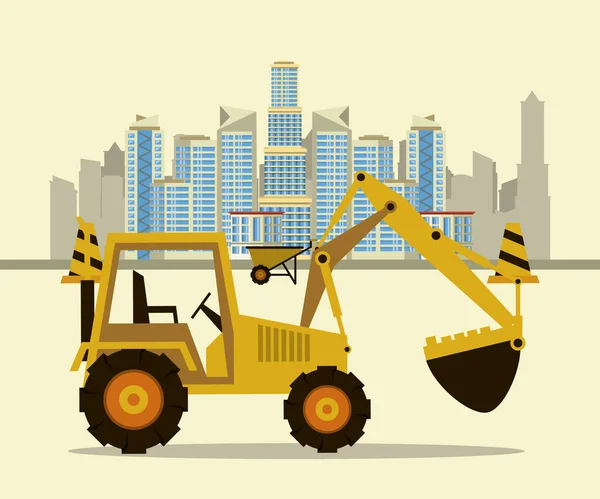 Будівництво будівель і машин — стоковий вектор