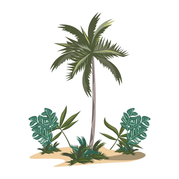 Tropische zomer ontspannen vakantie cartoon — Stockvector