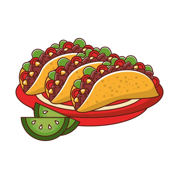 Mexico kultur och livsmedel karikatyrer — Stock vektor