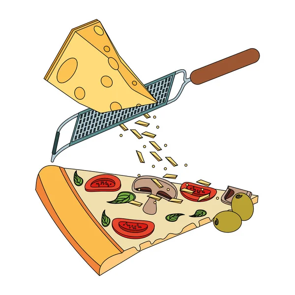 Diseño de pizza italiana — Archivo Imágenes Vectoriales