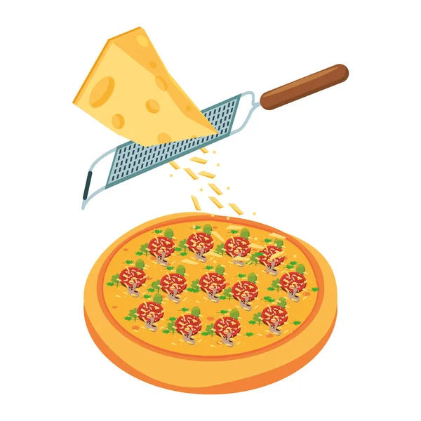 Italiaans pizza ontwerp — Stockvector