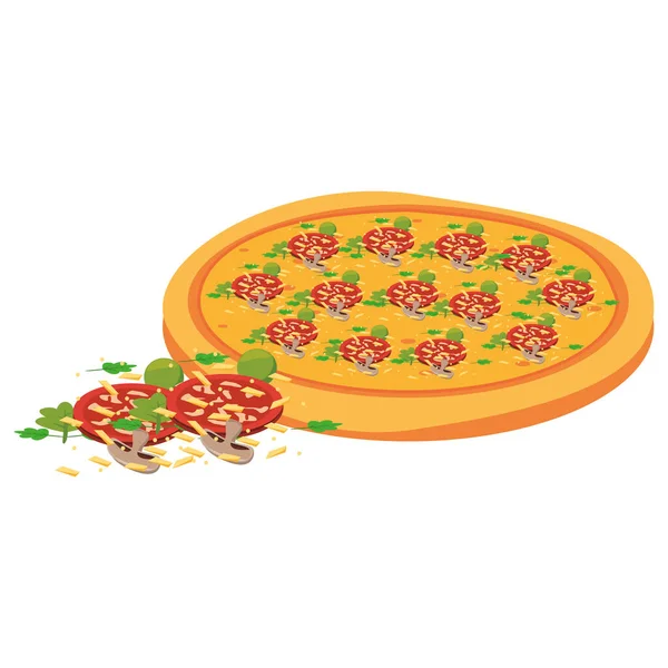 Ιταλικό σχέδιο πίτσας — Διανυσματικό Αρχείο