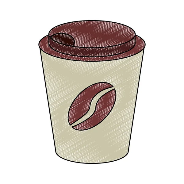 Taza de café para garabatear — Vector de stock