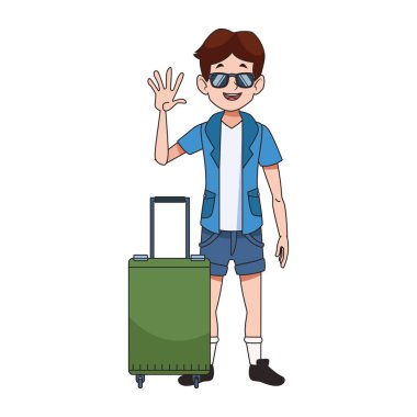 Güneş gözlüğü tasarımı olan bir turist.