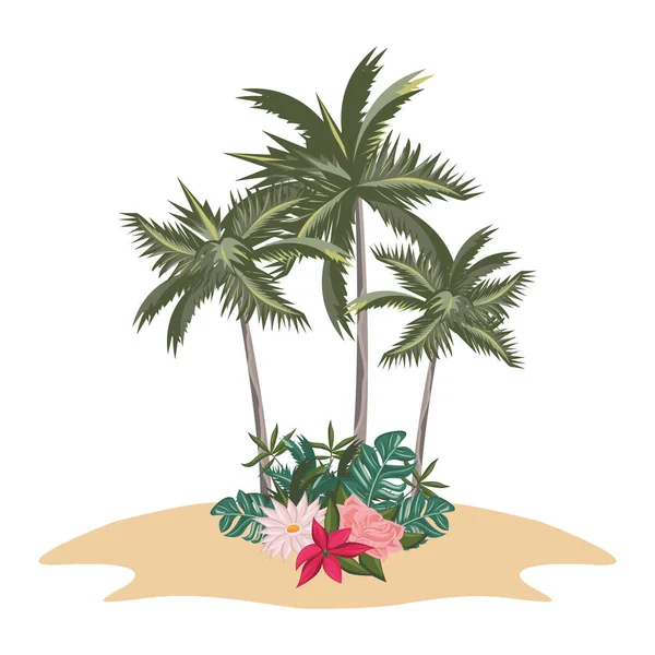 Tropické léto Relax prázdniny kreslené — Stockový vektor