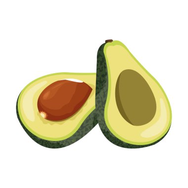 avokado sebze ikonu, düz tasarım