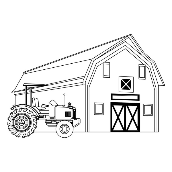 Kamyon ve ahşap ahır tasarımı