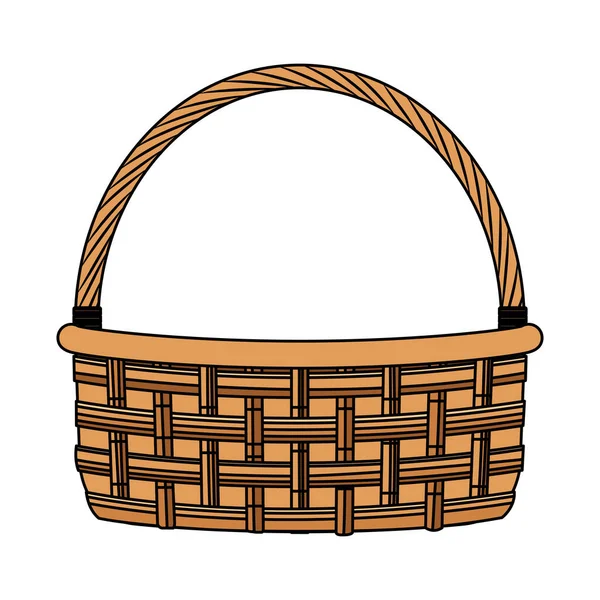 Empty fruits basket icon design — Stock Vector
