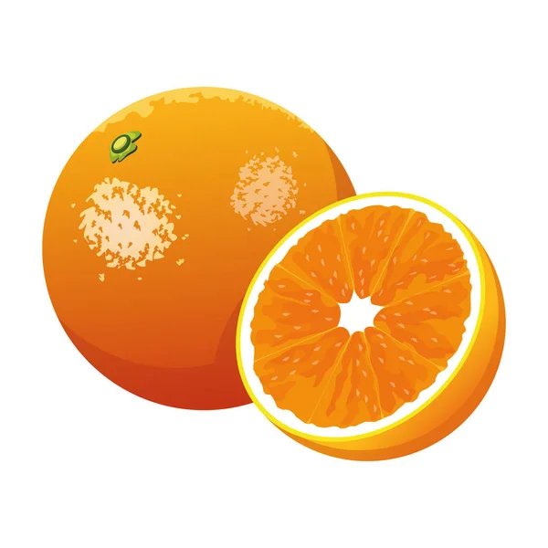 Desenho de imagem ícone de fruta laranja — Vetor de Stock