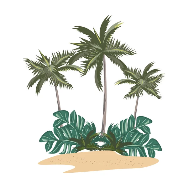Verão tropical relaxar férias desenhos animados —  Vetores de Stock
