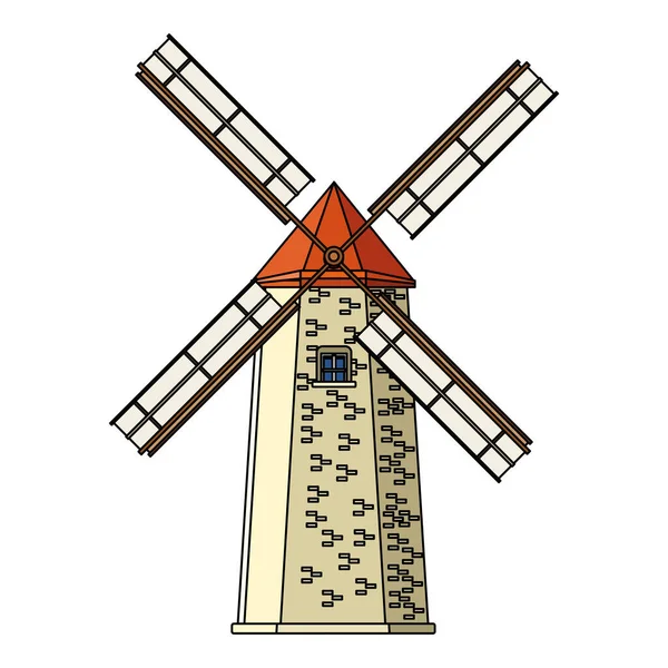 Farm windmill icon image — ストックベクタ