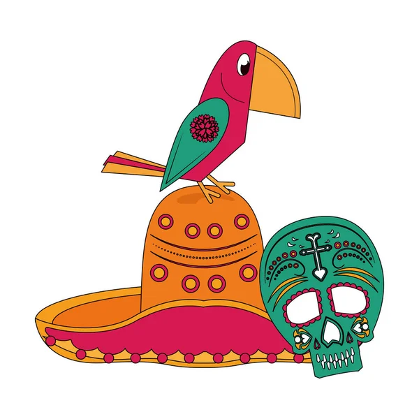 Mexico Festival och mexikanska firandet karikatyrer — Stock vektor