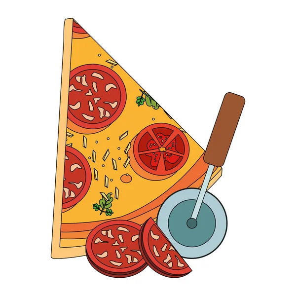 Design de pizza italienne — Image vectorielle