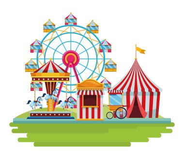 amusement park and circus fun clipart