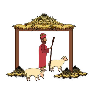 mutlu noel doğuş hıristiyan karikatür