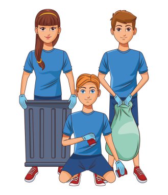 temizlik hizmeti kişi avatar çizgi film karakteri